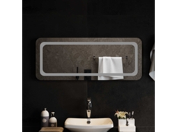 Vidaxl Espelho De Banheiro Led Com Espelho Transparente 100 X 40 Cm