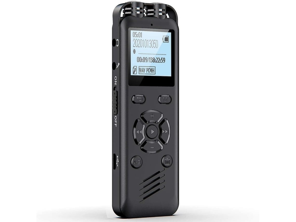 Lurelia Gravador De Voz Usb 8gb Com Ativação Por Voz, Redução De Ruído, Reprodução Mp3 Para Palestras, Entrevistas, Conferências - Preto