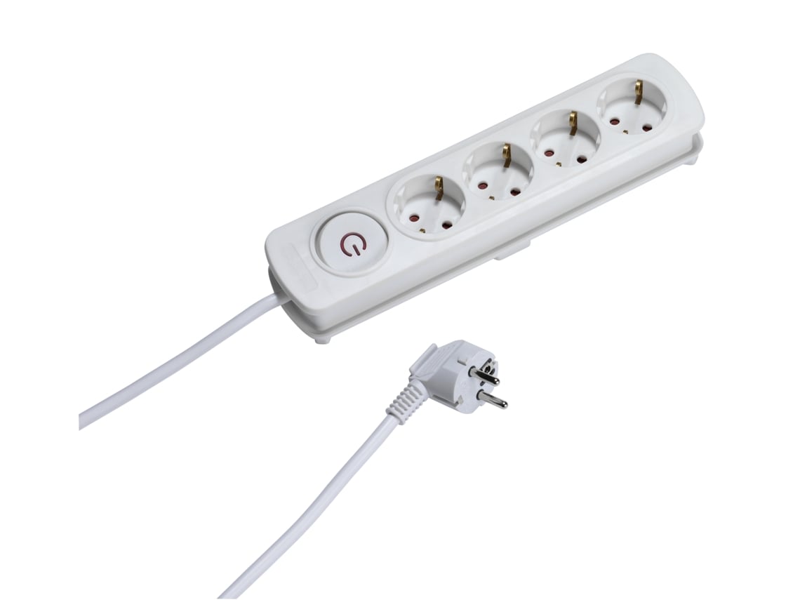 Extensão 4T VIVANCO Com Interruptor 2.5M (Branco)