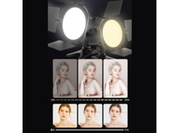 Luz Led De Fotografia Rgb 12w 3200k-5600k Regulável Com 128 Leds Efeitos De Cena Suporte De Bateria Controle Remoto