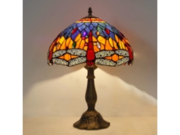 Abajur De Mesa Estilo Tiffany, Abajur De Cabeceira Artesanal Em Vitral, Abajur De Mesa Antigo Vintage Para Sala Estar