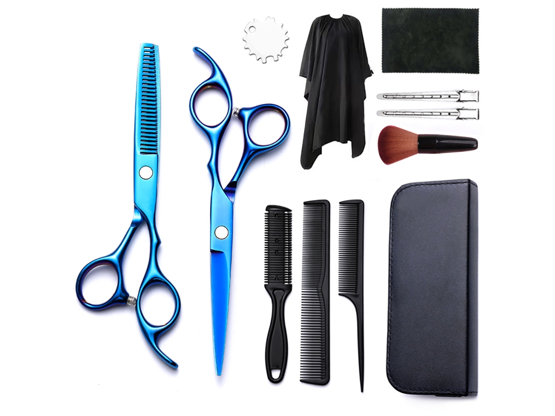 Kit De Tesoura De Corte Cabelo, 12pcs Ferramenta Profissional Para Corte De Cabelo, Para Cabeleireiros E Uso Doméstico Cuich