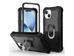 Capa De Celular Com Suporte De Anel Bicolor Para Iphone 14
