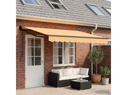 Vidaxl Toldo Retrátil Areia 4 × 3 M Poliéster E Metal