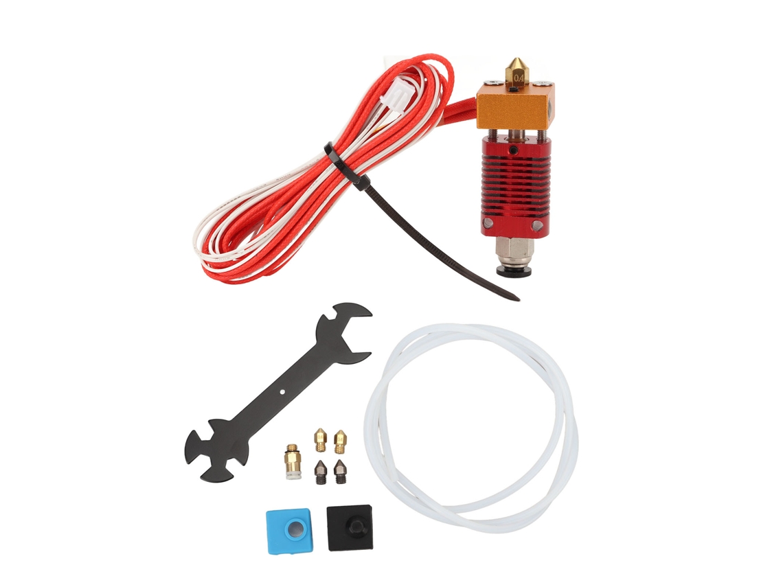 Conjunto De Extremidade Quente Para Extrusora Com Chave, Mangueira, Capa De Silicone, Bicos, Acessórios Para Impressora 3d, 20 V 4 Aquaforge