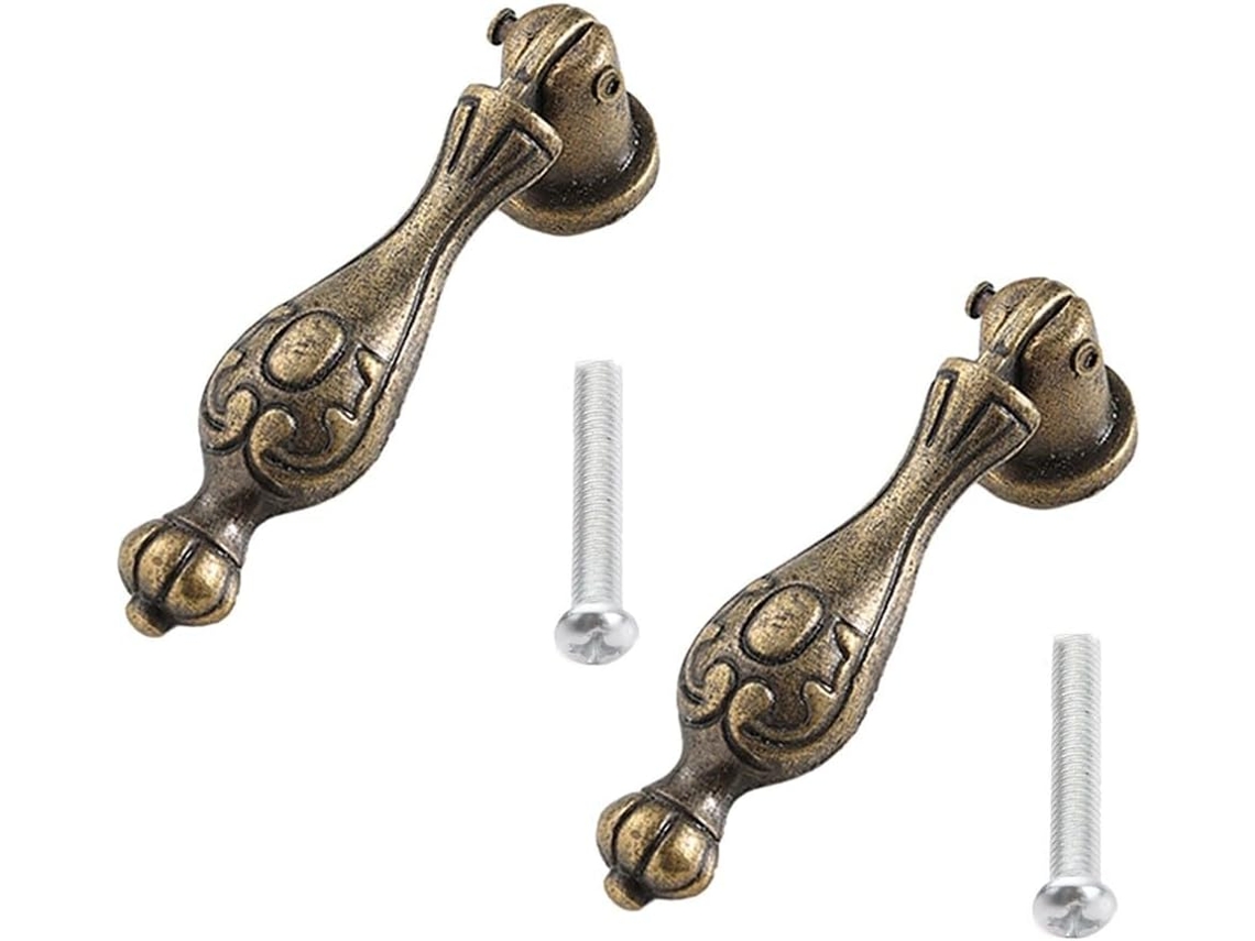 Puxador De Armário Em Bronze Antigo, Estilo Vintage, Para Gavetas, Portas De Armários E Móveis Cozinha, 60x14mm, Design