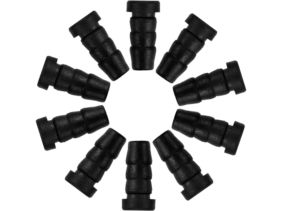 Estojo Para Travas De Rodinhas Cadeira Com 20 Protetores Em Pp Pa, Furo De 8mm Diâmetro, Preto, Adequado Para Cadeiras E