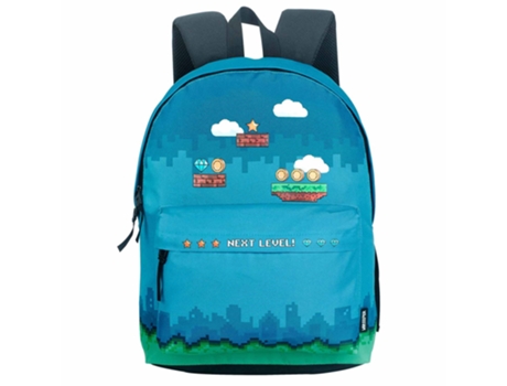 Mochila Unkeeper Pixel Cyan 2024 44x33x14cm Adaptável a Carrinho 65341