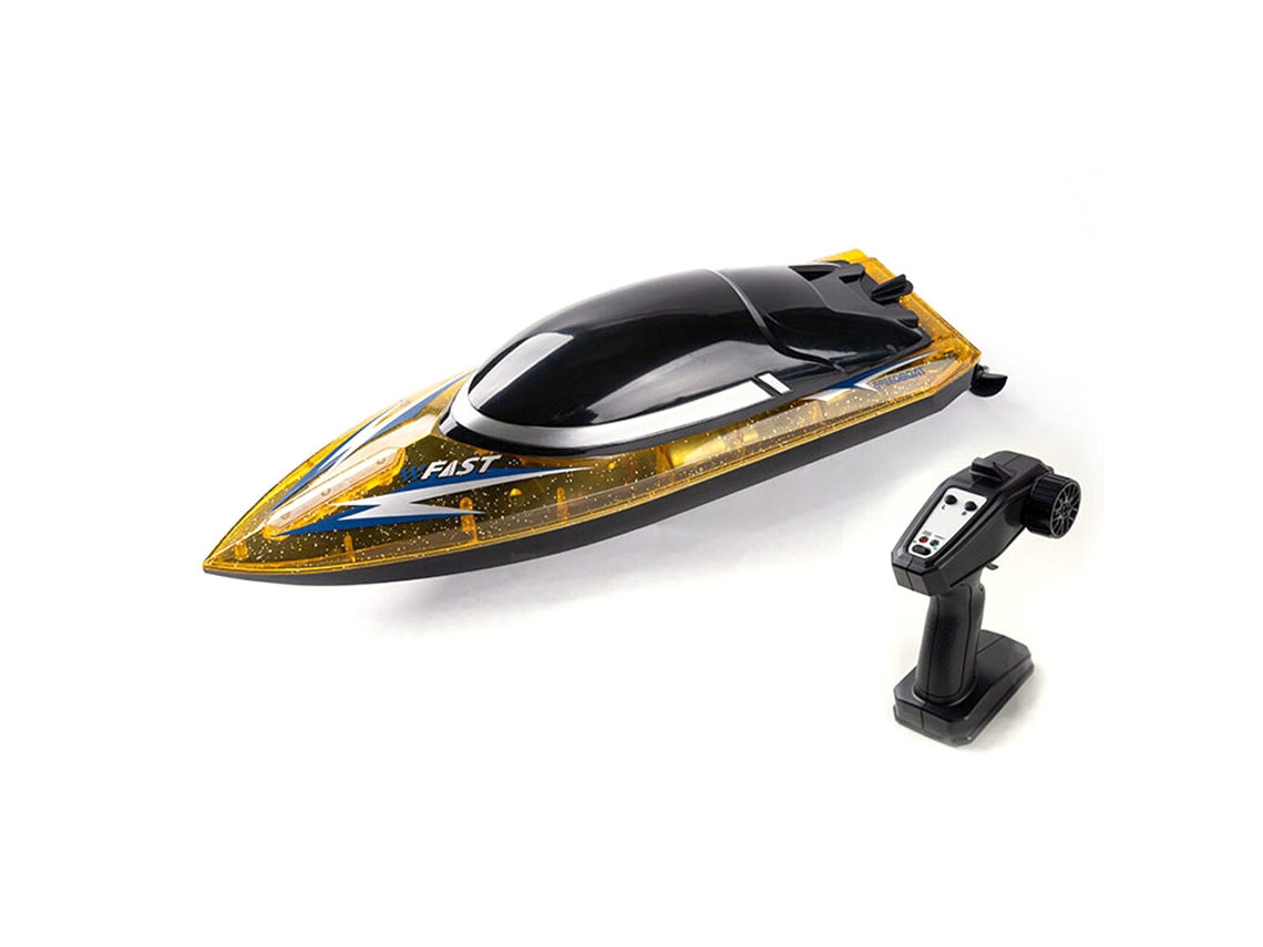 Barco Rc Jjrc S15 Rtr 2.4 Amarelo, 30 Km/h, com Rearme Automático em Caso Capotamento, Veículos Corrida Alta Velocidamodelos Brinquedos. MDUG