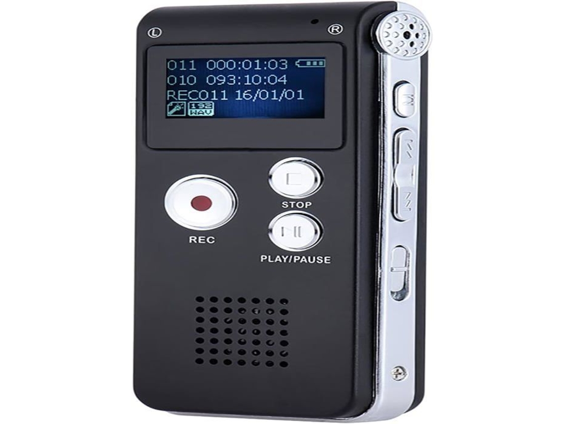 Gravador, 8 Gb Inteligente Digital De Áudio Voz Gravador De Telefone Dictafone Leitor De Música Mp3 Função Var A B Repetição112 Sss