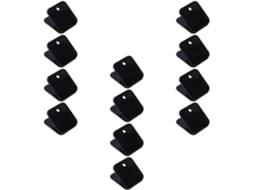 Clips de papel Nuobesty em plástico liso, pacote com 12 unidades, para organizar, proteger e armazenar documentos.