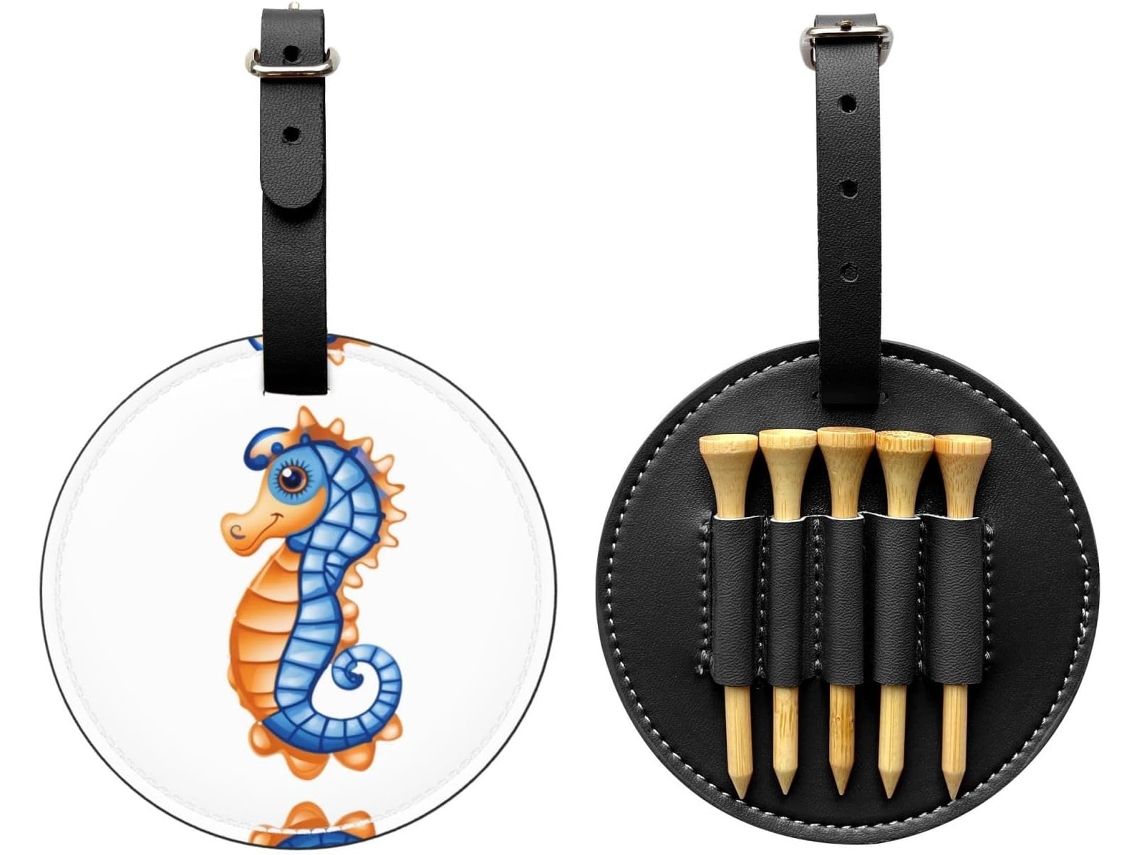 Bolsa para Tees de Golfe Seahorse, Preta, Fácil de Transportar e Eficiente | S/MARCA