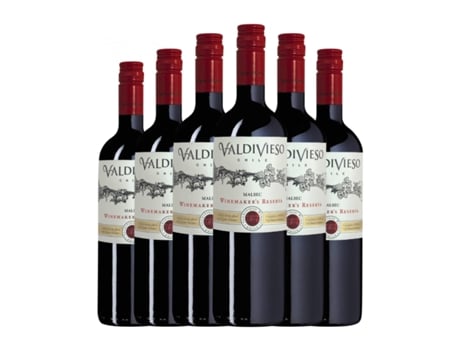 Vinho VALDIVIESO Malbec Valle de Curicó Reserva (0.75 L - 6 Unidades)