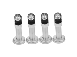 Magiclulu Conjunto De 4 Peças Divisórias Banheiro Em Aço Inoxidável Com Suportes Para Maior Estabilidade E Fácil