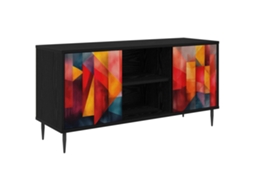 Vidaxl Gabinete Para Tv Heesch 102 X 33 X 51 Cm Carvalho Preto
