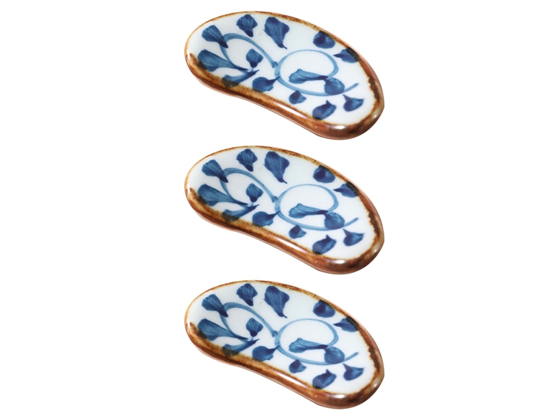 Bandeja De Porcelana 3 Peças Suporte Para Pratos 5,5 X 2 X 3 Cm