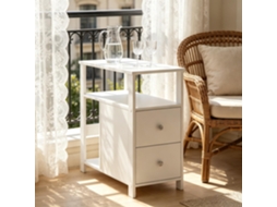 Mesa De Sofá Estreita, Mesa Lateral Com Tomada (1 Unidade)