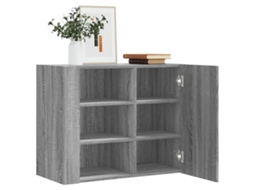 Vidaxl Armário Parede 75x35x60 Cm Derivados De Madeira Cinzento Sonoma