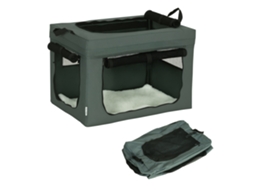 Transportadora para Cães e Gatos Mini com Almofada. Bolsa de Transporte e Portas de Malha. 60x42x42 Cm. Cinza Ge