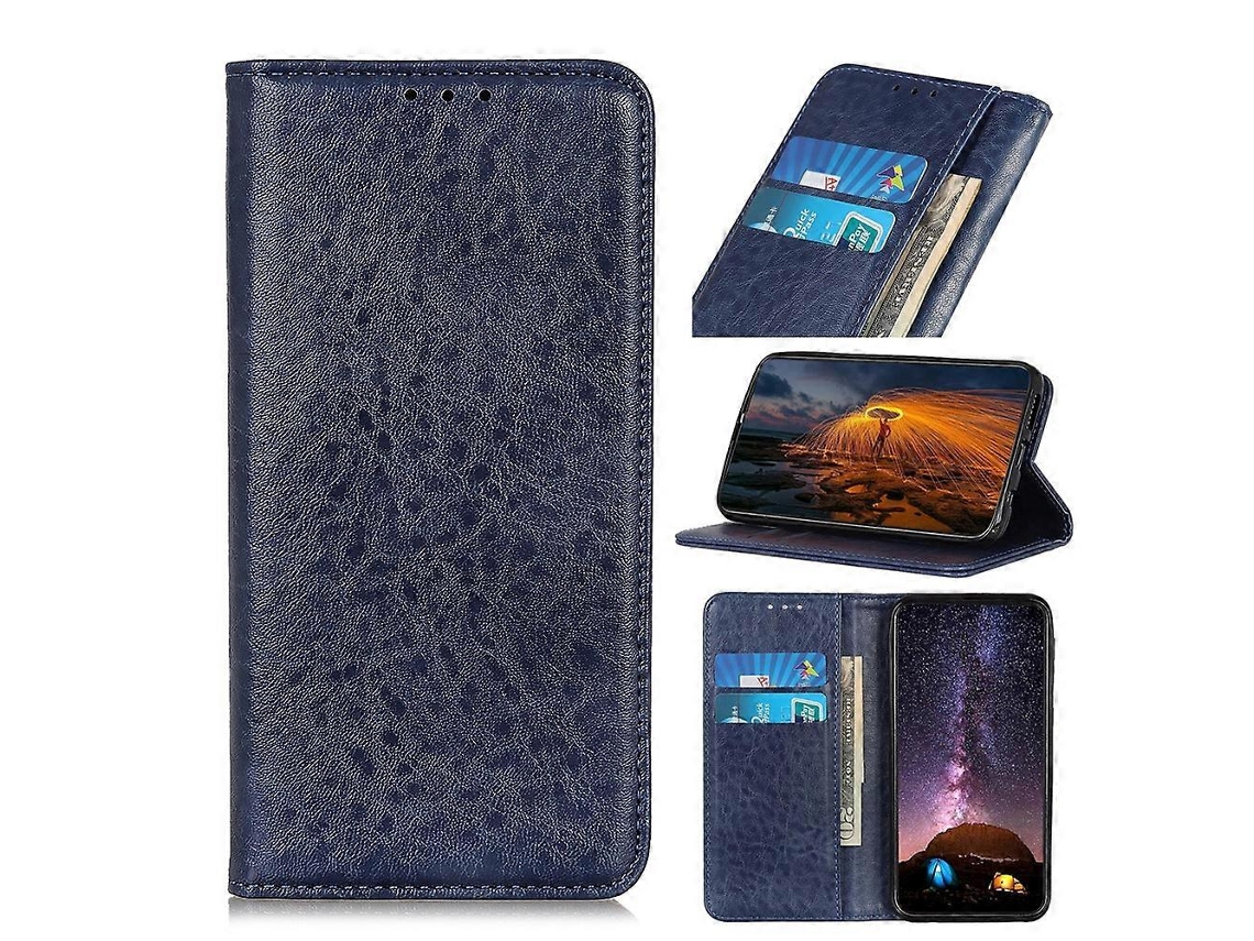Capa De Couro Com Textura Crazy Horse Magnética Para Nokia G100