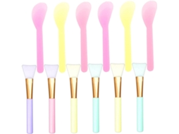 Conjunto De 12 Pincéis De Silicone Para Máscara Facial, Espátula De Silicone Para Cuidados Com A Pel Gokoco