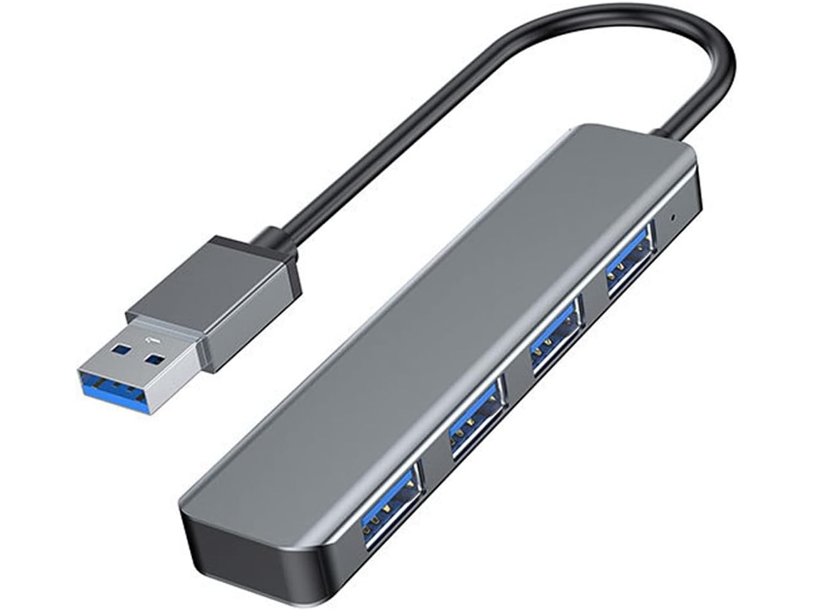 Hub Usb 3.0 + Com 4 Portas, Cabo Extensor, Divisor Portátil E