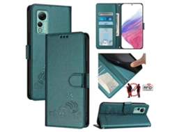 Capa De Couro Com Padrão De Gato E Rato Em Relevo Com Rfid E Cordão Para Ulefone Note 14