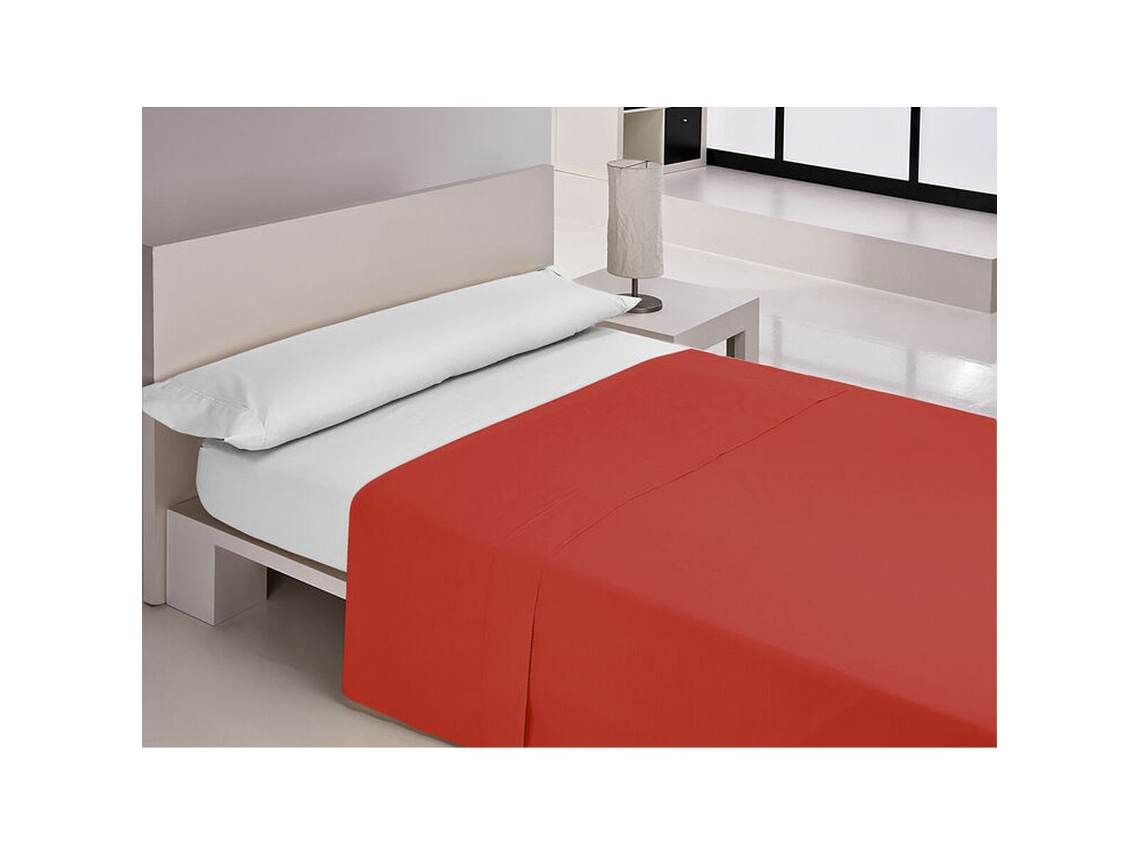 Lençol de cima HAPPY HOME MIX COLORS (Vermelho - Queen)