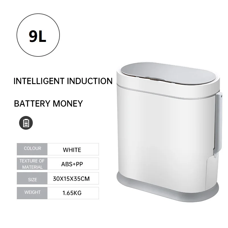 Lixeira Com Tampa E Escova De Vaso Sanitário, Lixeira Automática Inteligente Com Sensor.