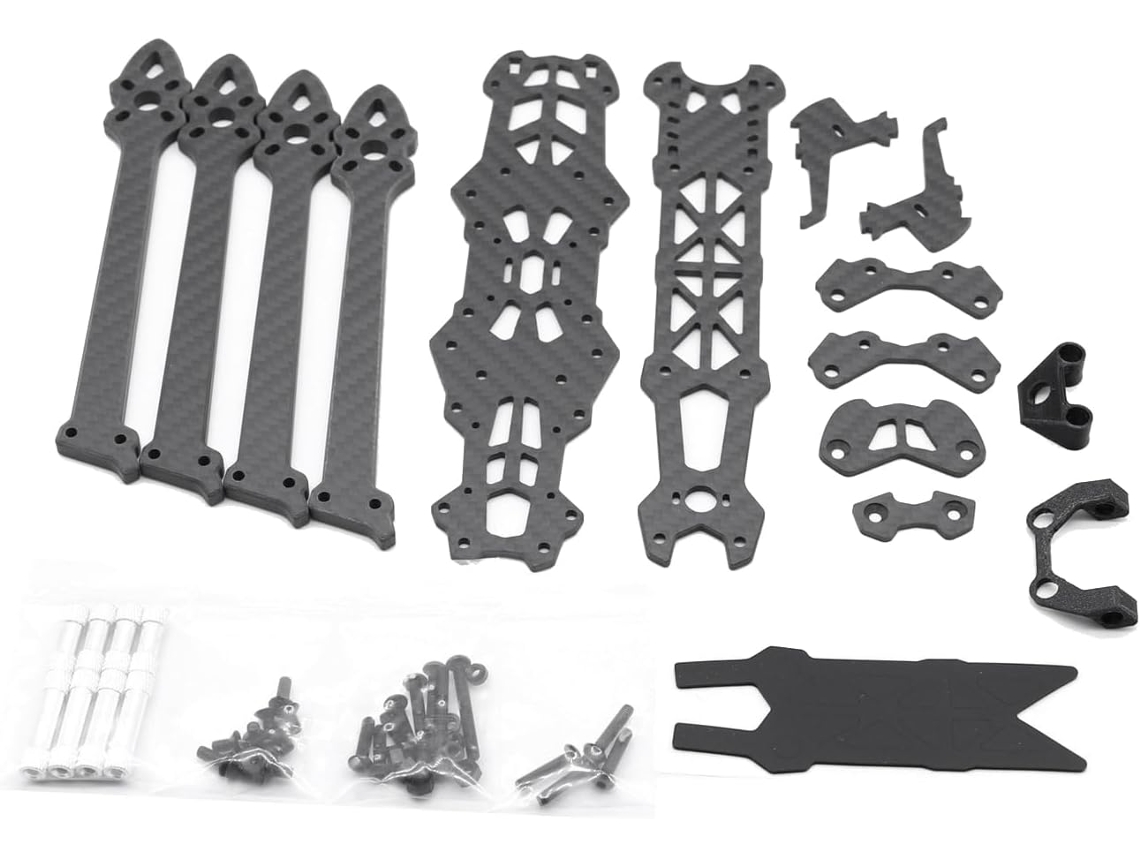 Mark4 de 8 Polegadas com Braços de 5 mm e Modificação de Fibras Ópticas para Quadricóptero SFUSHOS