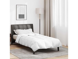 Vidaxl Edredão 135 X 200 Cm Primavera, Outono Pena Branco Respirável