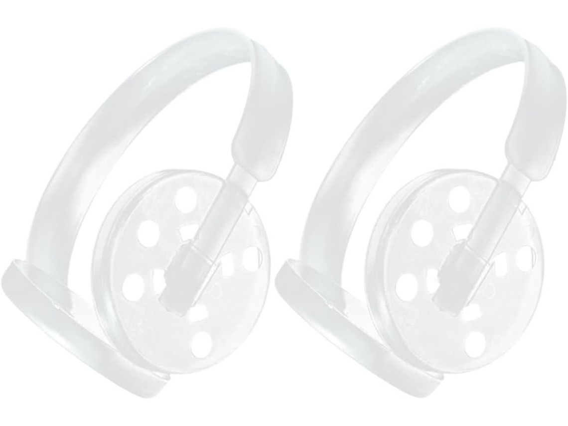 Healeved Support Robuste Cadre Pour Plastique De En Cache-oreilles Blanc 2 Pcs Et Pratique En