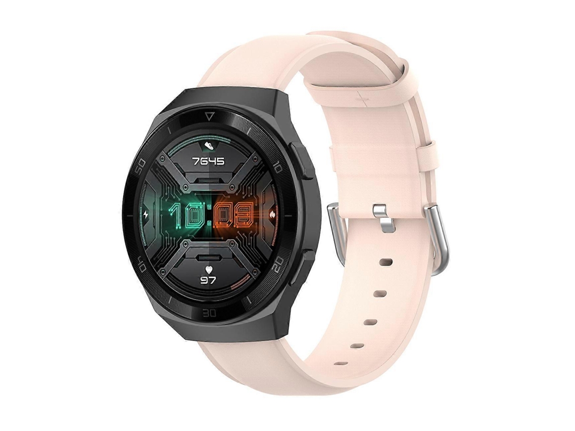 Pulseira De Couro Preta De 22 Mm Para Huawei Watch Gt 2e (com Fivela Redonda)