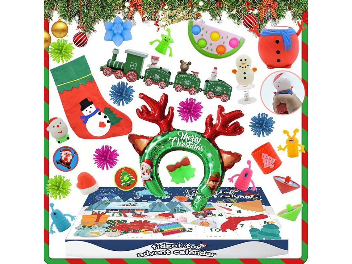 Calendário de Natal com Surpresas para Meninas, Acessórios DIY, Caixa de Presente Feita à Mão, Brinquedo Slowmoose, Presente