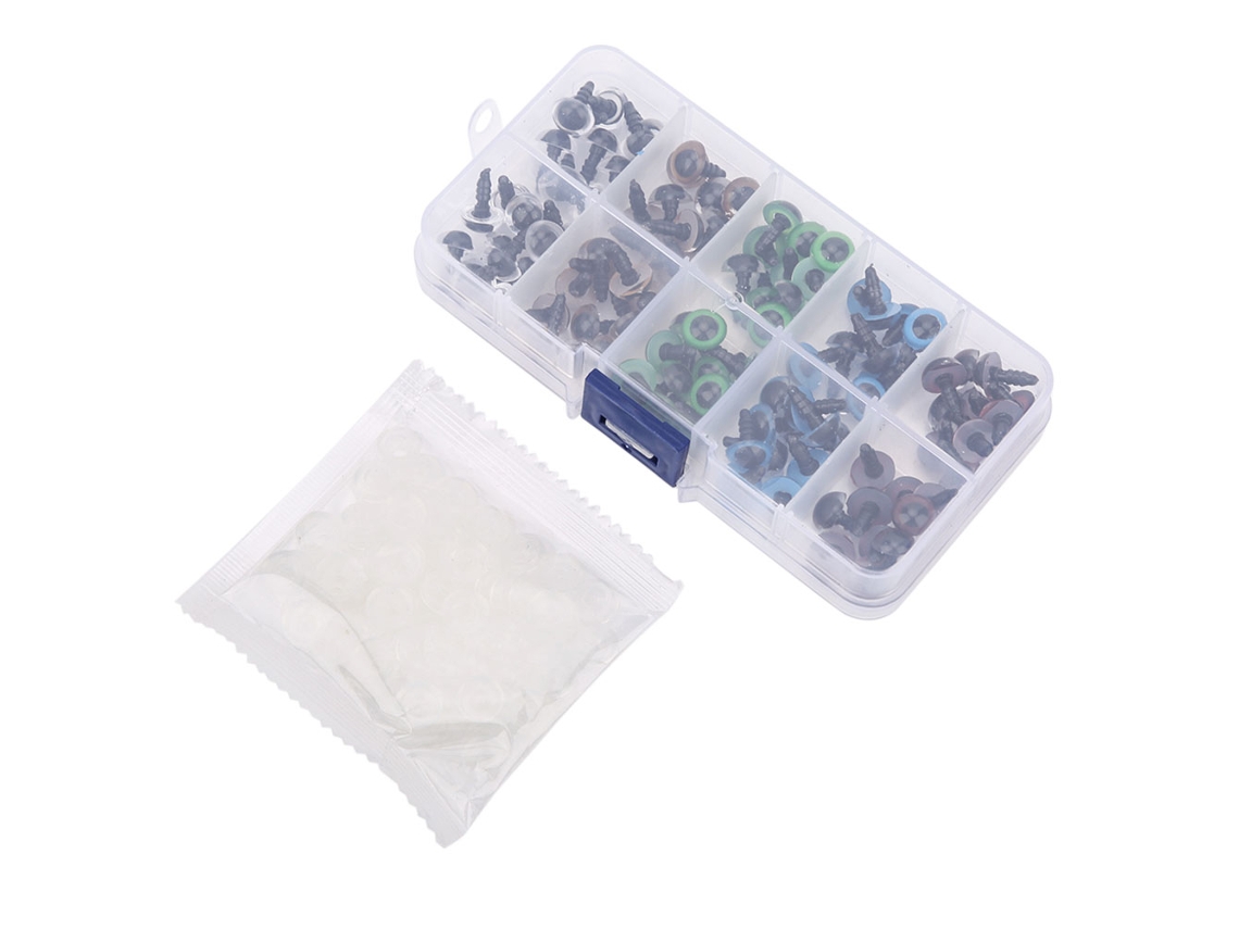 100pcs Olhos De Segurança De Plástico Coloridos 10mm Para Bonecas E Brinquedos De Pelúcia