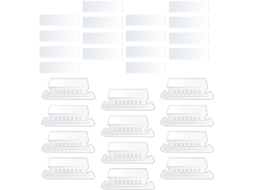 Acessórios Angoily Lightweight Tabs, 100-clips Transparentes E Removíveis Em Pvc Para Organização De Arquivos