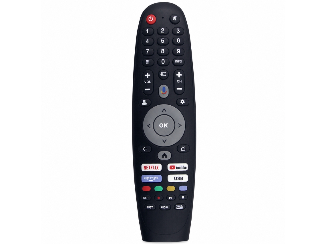 Comando Bluetooth Com Controlo Por Voz Para Tv Compatível Com Caixun, Hyundai, Rca E Blaupunkt Rckgntvv007_zhd