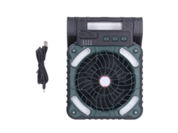 Ventilador Solar com Luz Led, Usb, 4 Velocidades MDUG | MDUG