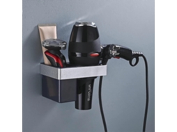 Suporte de Parede Autoadesivo para Secador Cabelo, Alumínio Cabelo com Armazenamento e M Abs Organizador Cabos, GOKOCO