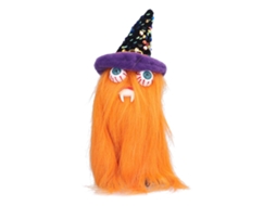 Boneca Ornamental Halloween Com Chapéu De Bruxa E Dente De Vampiro Laranja