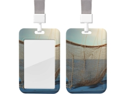Redes De Pesca Com Impressão Identificação E Cordão, Porta Crachá, Capa Protetora Vertical Cartão, Capa Plástica