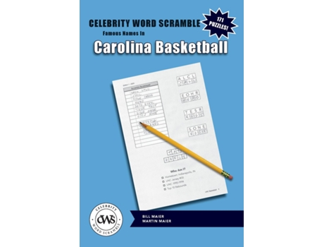 Livro Celebrity Word Scramble Famous Names in Carolina Basketball de Bill Maier (Inglês)