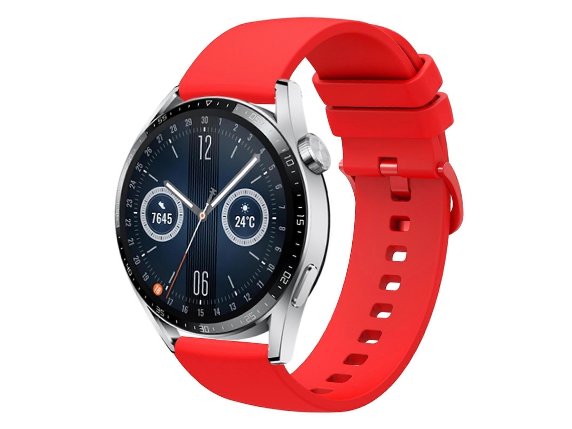 Pulseira De Silicone Macio De Cor Sólida Para Huawei Watch Gt3 46mm 22mm