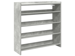 Shoe Rack, Shoe Racks Vidaxl Cinzeto Madeira Processada (n/a)
