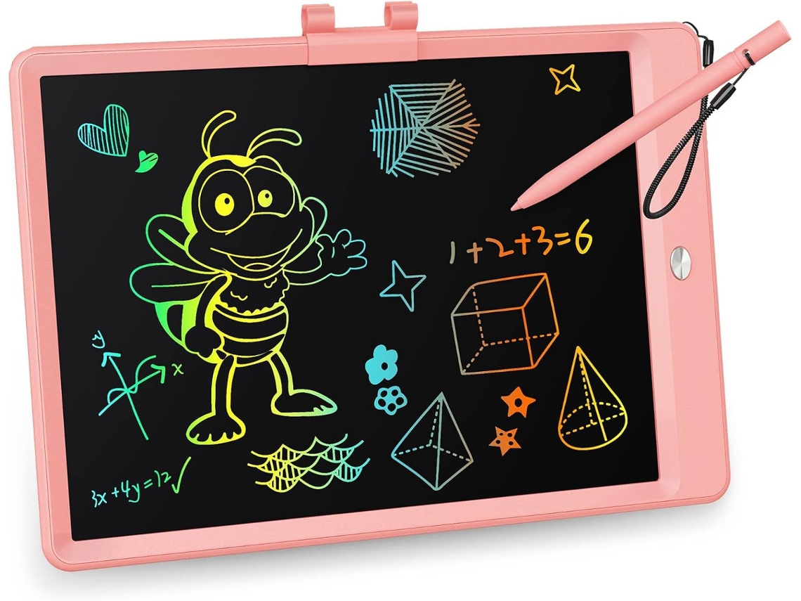 Quadro De Escrita Lcd Colorido De 10 Polegadas, Botão De Limpeza Única E Bloqueio De Tela Para Crianças E Estudantes