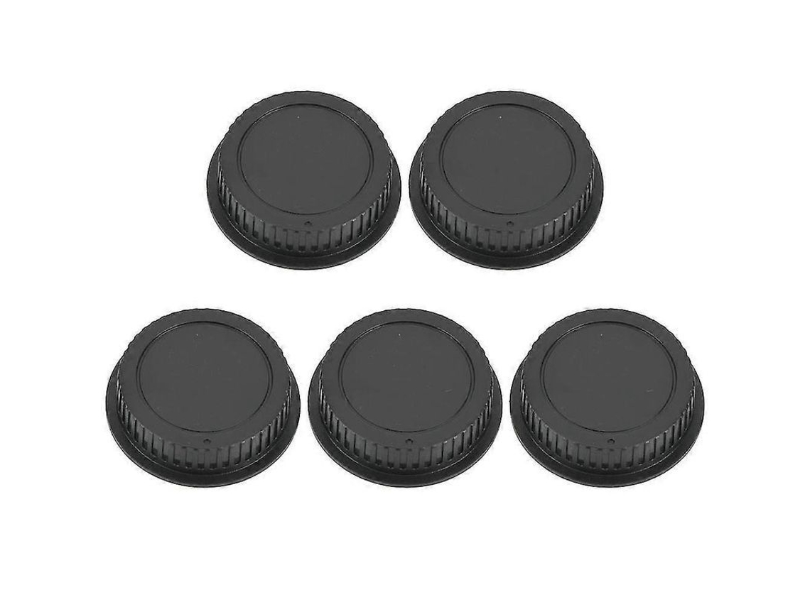 2026 5 Tapa Traseira de Lente Plástica Portátil Preta para Lentes de Câmera Canon