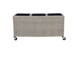 Vaso Beliani Bellis De Ratan Sintético Castanho Claro 82x28x40