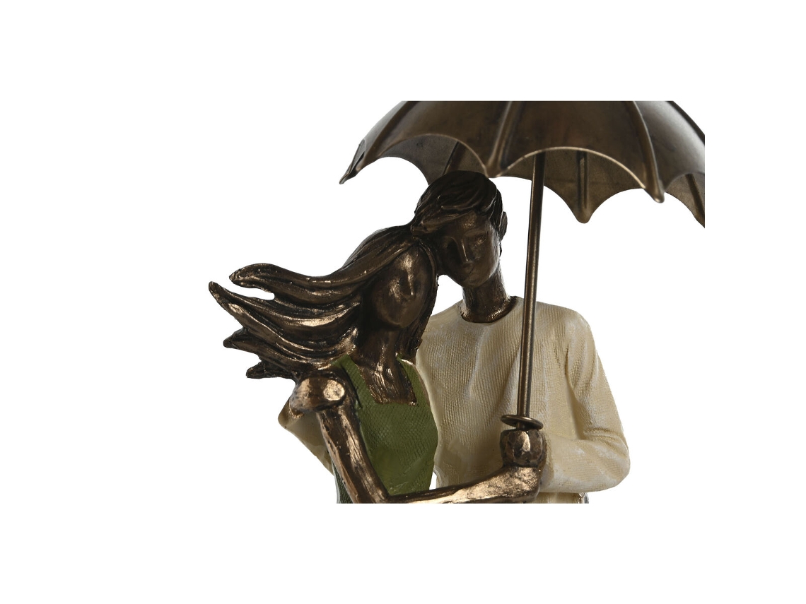 Figura Decorativa HOME ESPRIT Verde Dourado Parceiro 12,5 X 8 X 25,5 Cm