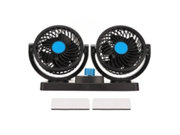 Aetheria ventilador de Carro Usb de Duas Cabeças Silencioso Rotativo 360 Graus Portátil para Caminhão Rv Atv Barco