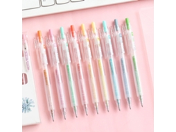 Set 9 Canetas De Gel De Moda Simples Com Pontas Finas De 0.5mm Para Escrita E Desenho